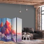 Paravent - Twilight Spectacle: Clouds in Shades of Pink and Purple