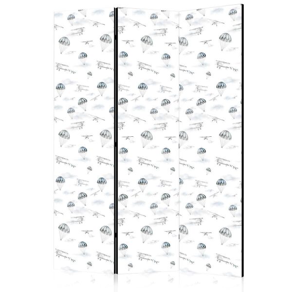 Paravent - Watercolor - Air Show on a Bright Sky with Delicate Clouds Paravent - Watercolor - Air Show on a Bright Sky with Delicate Clouds