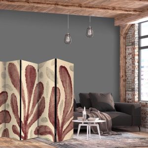 Paravent - Waving Leaves - Irregular Plant Shapes in the Style of Matisse