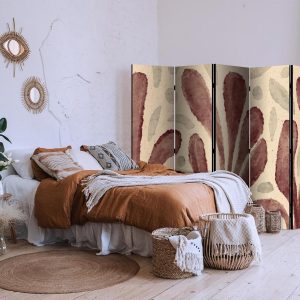 Paravent - Waving Leaves - Irregular Plant Shapes in the Style of Matisse