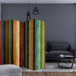 Paravent - Wooden rainbow II