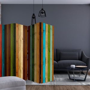 Paravent - Wooden rainbow II