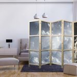 Paravent japonais - Astral Calm: Stars Scattered Over Delicate Clouds