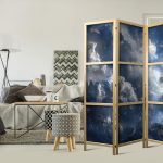 Paravent japonais - Astronomical Wonders: Clouds and Stars in Harmonious Combination