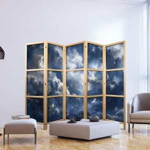 Paravent japonais - Astronomical Wonders: Clouds and Stars in Harmonious Combination