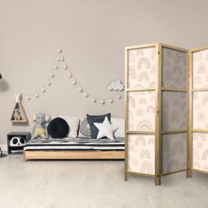 Paravent japonais - August Sky - Rainbows of Various Sizes in Muted Colors