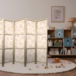 Paravent japonais - August Sky - Rainbows of various sizes in muted colors