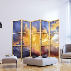 Paravent japonais - Beautiful Sunset - Clouds in Warm Shades
