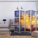 Paravent japonais - Beautiful Sunset - Clouds in Warm Shades