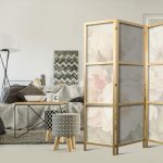 Paravent japonais - Blooming Peonies - Bright Large Flowers Enveloped in White Mist