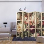 Paravent japonais - Blooming Peonies - Charismatic Flowers Bathed in Sunlight