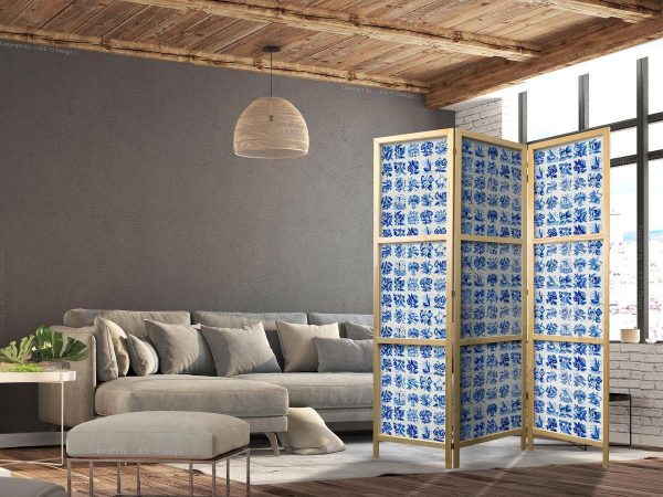 Paravent japonais - Ceramic Tiles - Traditional Portuguese Blue Tiles Azulejos