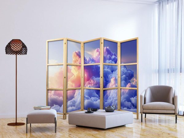Paravent japonais - Clouds Like Painted: Artistic Brushes of Dawn Painting the Sky