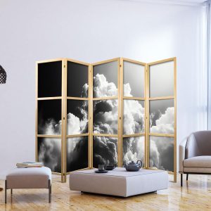 Paravent japonais - Clouds Like from Dreams: Let the Sun Illuminate Your Day – A Visual Feast