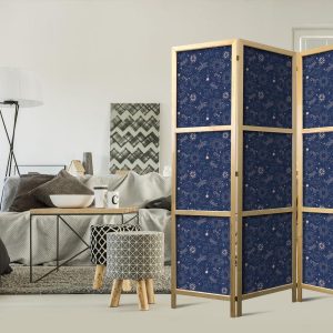 Paravent japonais - Cosmic Inspirations - Pattern with Stars and Constellations on a Dark Background