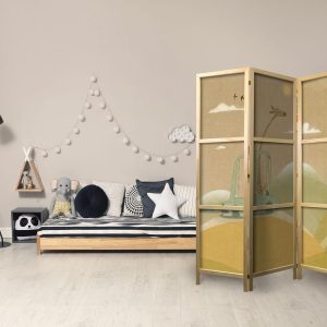 Paravent japonais - Dreamy Traveler - Giraffe driving a car on a beautiful sunny day