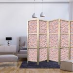 Paravent japonais - Giraffe Pattern - Colorful Animal Pattern in Blue-Pink Spots