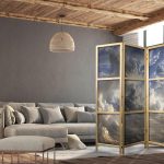 Paravent japonais - Golden Reflections on Clouds Foretelling Dusk