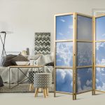 Paravent japonais - Heavenly Calm: Warm Rays of the Sun