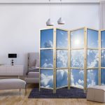 Paravent japonais - Heavenly Calm: Warm Rays of the Sun