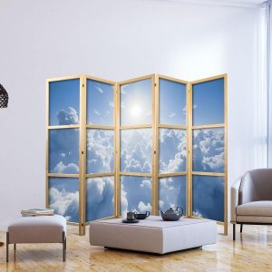 Paravent japonais - Heavenly Calm: Warm Rays of the Sun