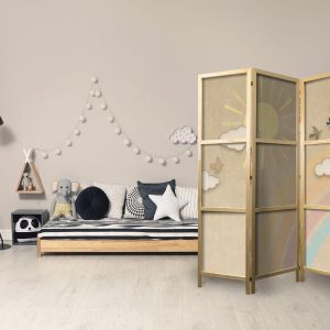 Paravent japonais - Holiday Sky - A Rainbow on a Sunny Day and Flying Birds