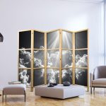 Paravent japonais - Hope in the Clouds: Inspiring Rays of the Sun – Awaken Emotions