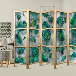 Paravent japonais - Leaves on the Concrete II