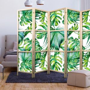 Paravent japonais - Monstera and Palm Leaves II