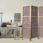 Paravent japonais - Night Sky - Artistic Constellations and Stars in Pastel Shades