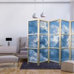 Paravent japonais - Ocean in the Air: Waving Clouds Reflecting Morning Light