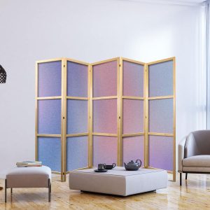 Paravent japonais - Rainbow Gradient - Delicate Multicolored Gradient Resembling Mist