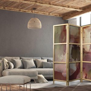 Paravent japonais - Rose Abstraction - Spilled Watercolor Paint in Spring Colors