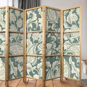Paravent japonais - Sage Green Flourishes