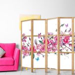 Paravent japonais - Style: Flowers and Butterflies II