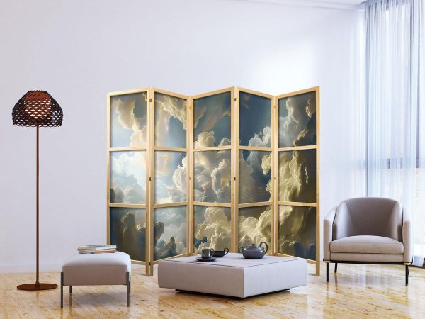 Paravent japonais - Sun and Shadows: A Theatrical Display of Nature High Above the Earth