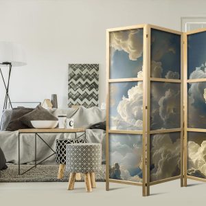 Paravent japonais - Sun and Shadows: A Theatrical Display of Nature High Above the Earth