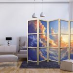 Paravent japonais - Sunset Over a Cloudy Sea: A Wonderful Symphony of Colors