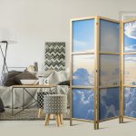 Paravent japonais - Symphony of Light: Sun and Clouds Collaborating on a Beautiful Sky