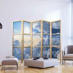 Paravent japonais - Symphony of Light: Sun and Clouds Collaborating on a Beautiful Sky