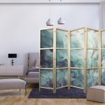 Paravent japonais - Three Schools of Fish - Fish in Muted Colors Swimming in Groups in Oceanic Depths