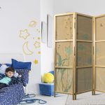 Paravent japonais - Tiny Bird - Colorful grasses in golden shades of sunset