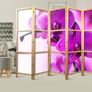 Paravent japonais - Violet Orchids II