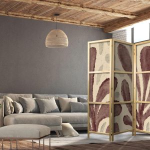 Paravent japonais - Waving Leaves - Irregular Plant Shapes in the Style of Matisse