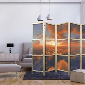 Paravent japonais - When Dawn Tickles the Clouds: A Spectacle of Colors on the Morning Sky