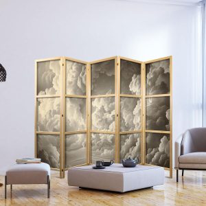 Paravent japonais - Whisper of Illuminated Clouds: Soft Play of Light in the Theater of the Heavens