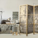 Paravent japonais - Whisper of Illuminated Clouds: Soft Play of Light in the Theater of the Heavens