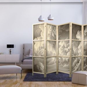 Paravent japonais - Whisper of Illuminated Clouds: Soft Play of Light in the Theater of the Heavens