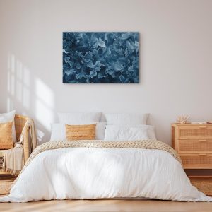 Tableau - Abstract Ornaments Dark Blue Victorian Leaves