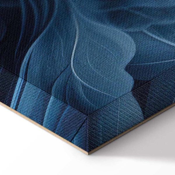 Tableau - Abstract Ornaments Dark Blue Victorian Leaves